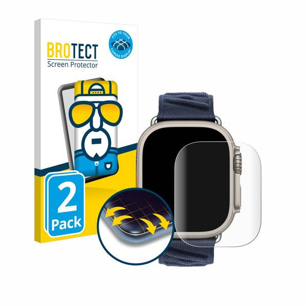 2x BROTECT Flex Full-Screen Folie für Apple Watch Hermès Ultra