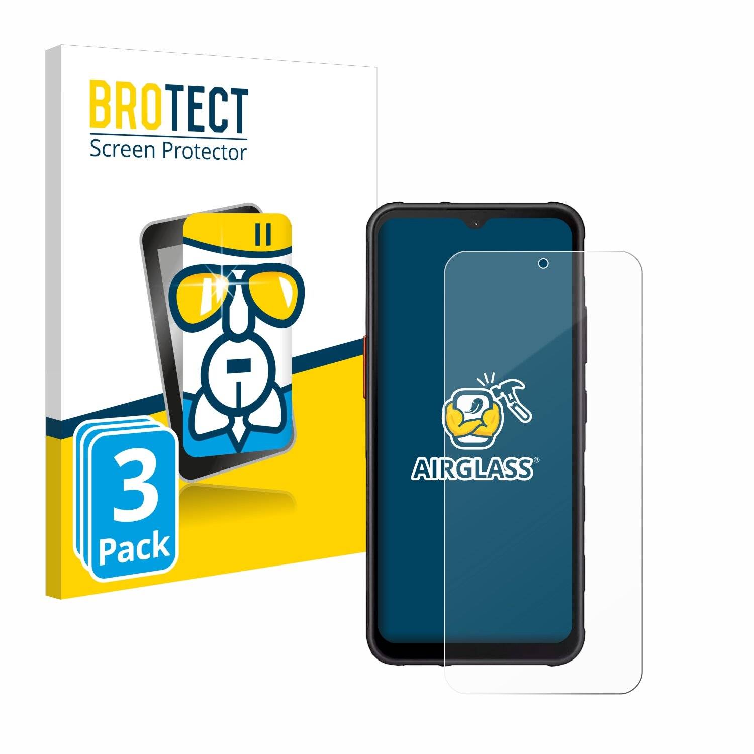 3x BROTECT AirGlass Glas Panzer-Folie für Samsung Galaxy XCover 7 --0