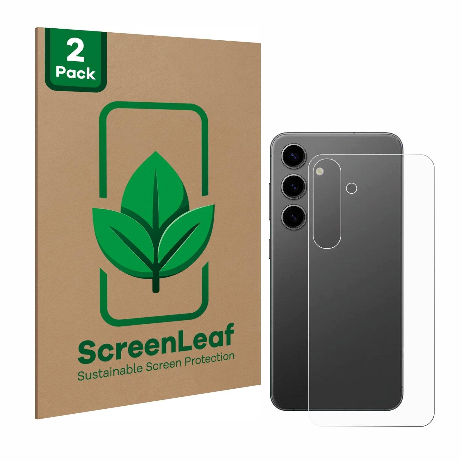 2x ScreenLeaf Clear Nachhaltiger Displayschutz für Samsung Galaxy S24 Plus-0