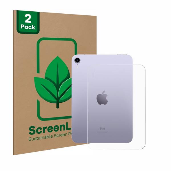 2x ScreenLeaf Clear Nachhaltiger Displayschutz für Apple iPad Mini 7 WiFi 2024