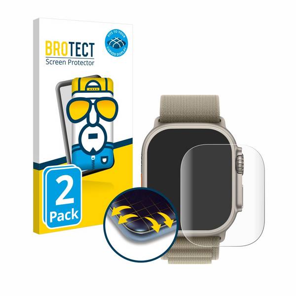 2x BROTECT Flex Full-Screen Folie für Apple Watch Ultra 2 (49