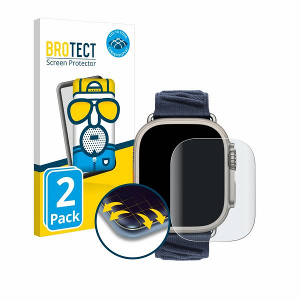 2x BROTECT Flex Matt Full-Screen Folie für Apple Watch Hermès Ultra