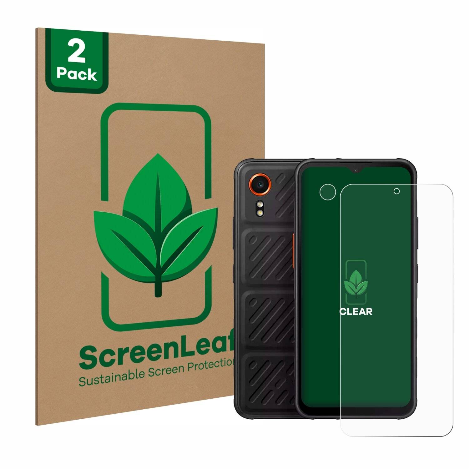 2x ScreenLeaf Clear Nachhaltiger Displayschutz für Samsung Galaxy XCover 7-0