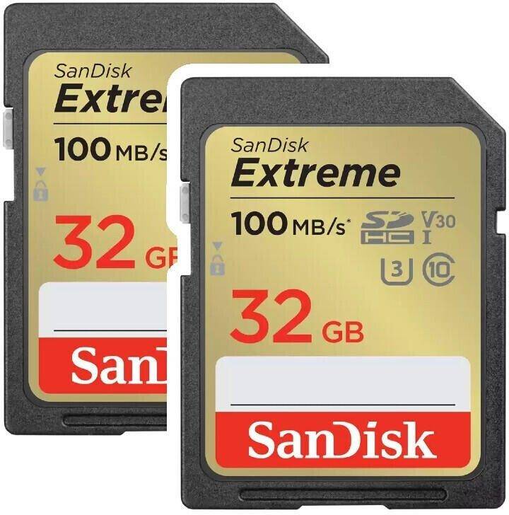 SanDisk Extreme SD UHS-I Speicherkarten - 2 Pack - High Capacity SD (SDHC)-0