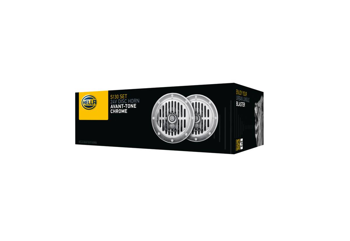 HELLA 3CB 004 811-071 Horn - 24V - 114dB(A) - Frequenzbereich: 280/380Hz - Gehäusefarbe: schwarz-4