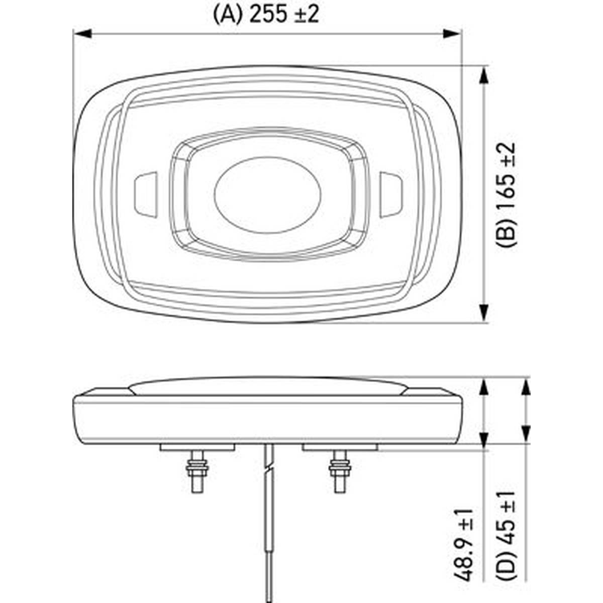 HELLA 2RL 014 566-421 LED-Warnleuchte - Micro Lightbar - 12/24V - Magnetbefestigung - glasklar - gel-2