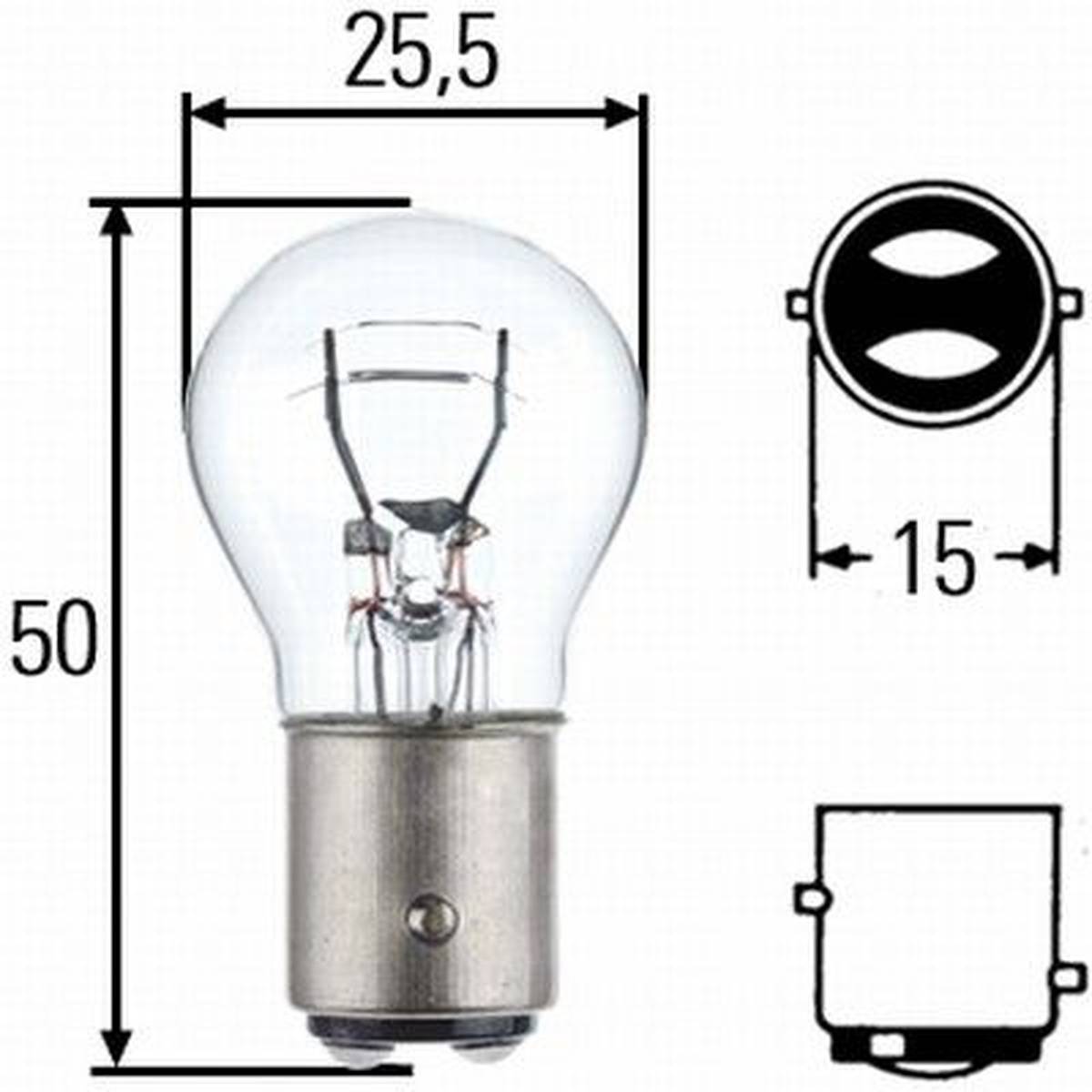 Glühlampe Blinkleuchte 12 V 5 W P21/5W glasklar HELLA für u.a. FORD FOCUS-1