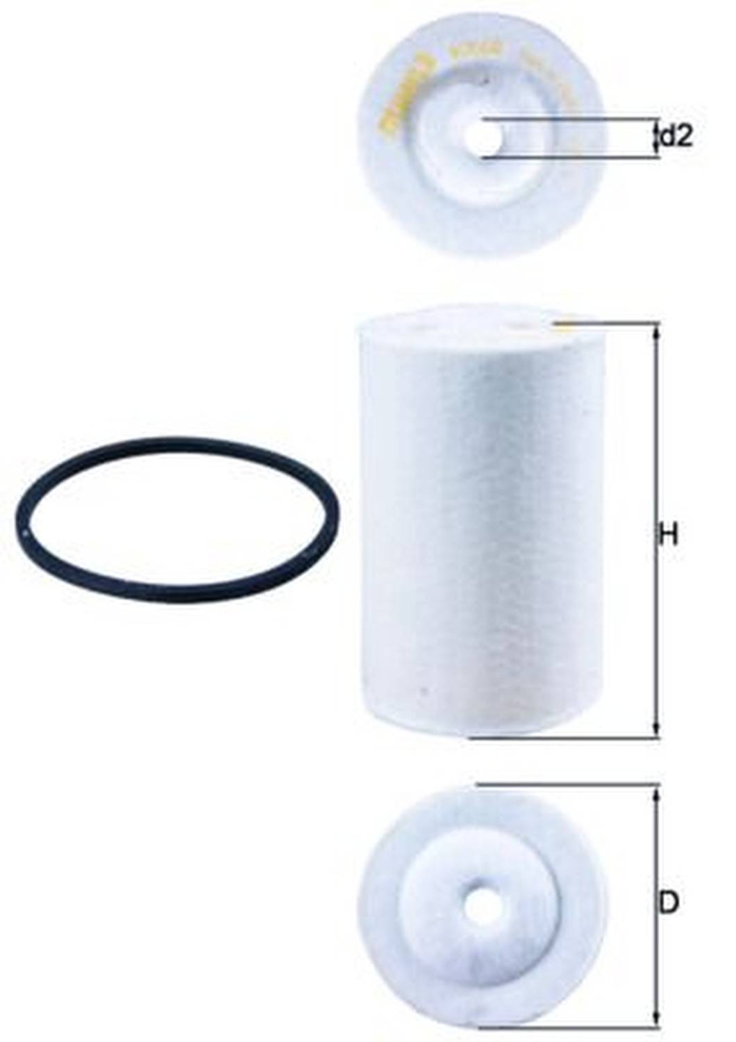 Kraftstofffilter-Einsatz reinigend Ø 68 mm MAHLE für u.a. MERCEDES-BENZ NG-0