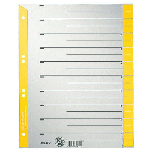 Leitz Trennblatt 16520015 DIN A4 230g Karton gelb 100 St./Pack.-3