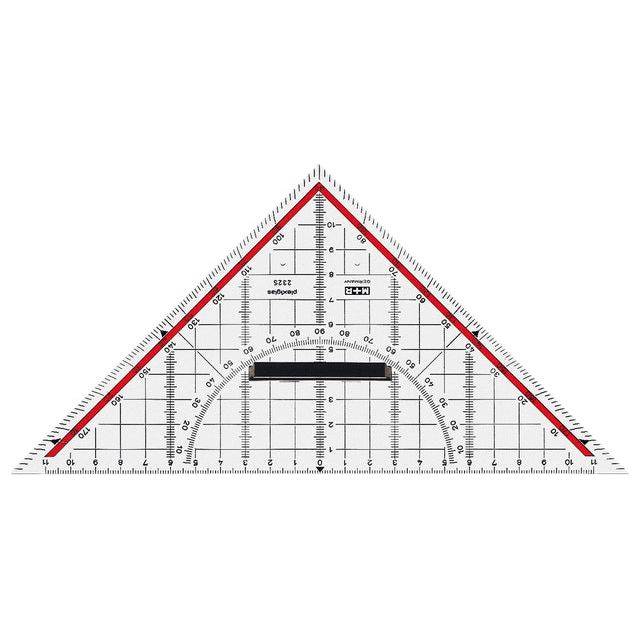 Zeichendreieck 32cm Skala rot-2