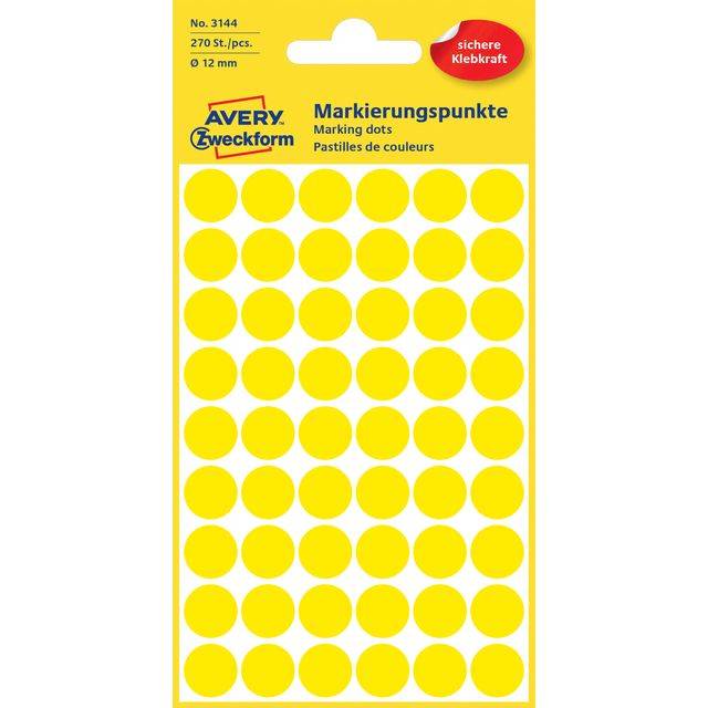Markierungspunkt 12mm gelb 270 St./Pack. - Artikel: 129002410-3