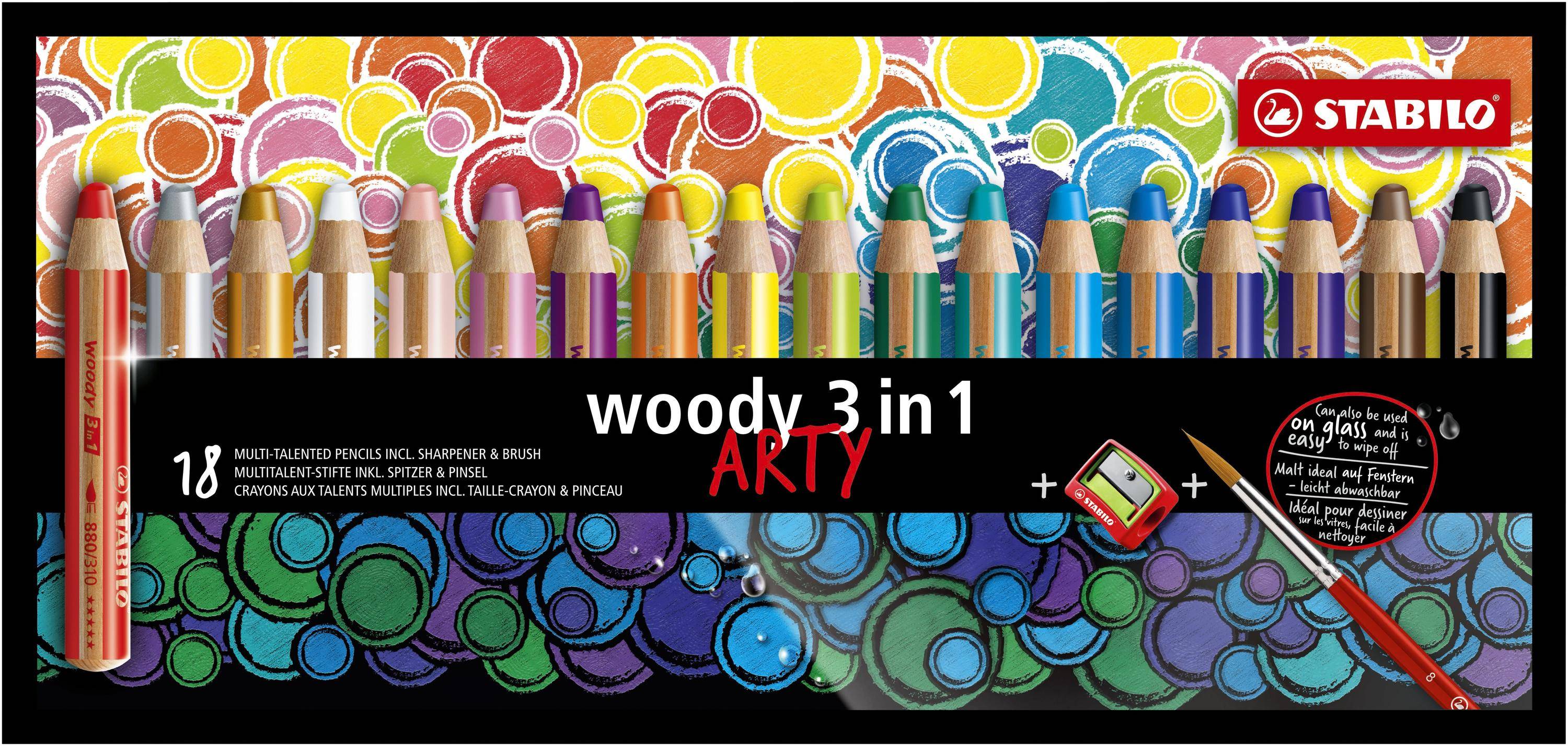 Multitalent-Stift woody 3 in 1 Arty Etui VE=18 Farben-3