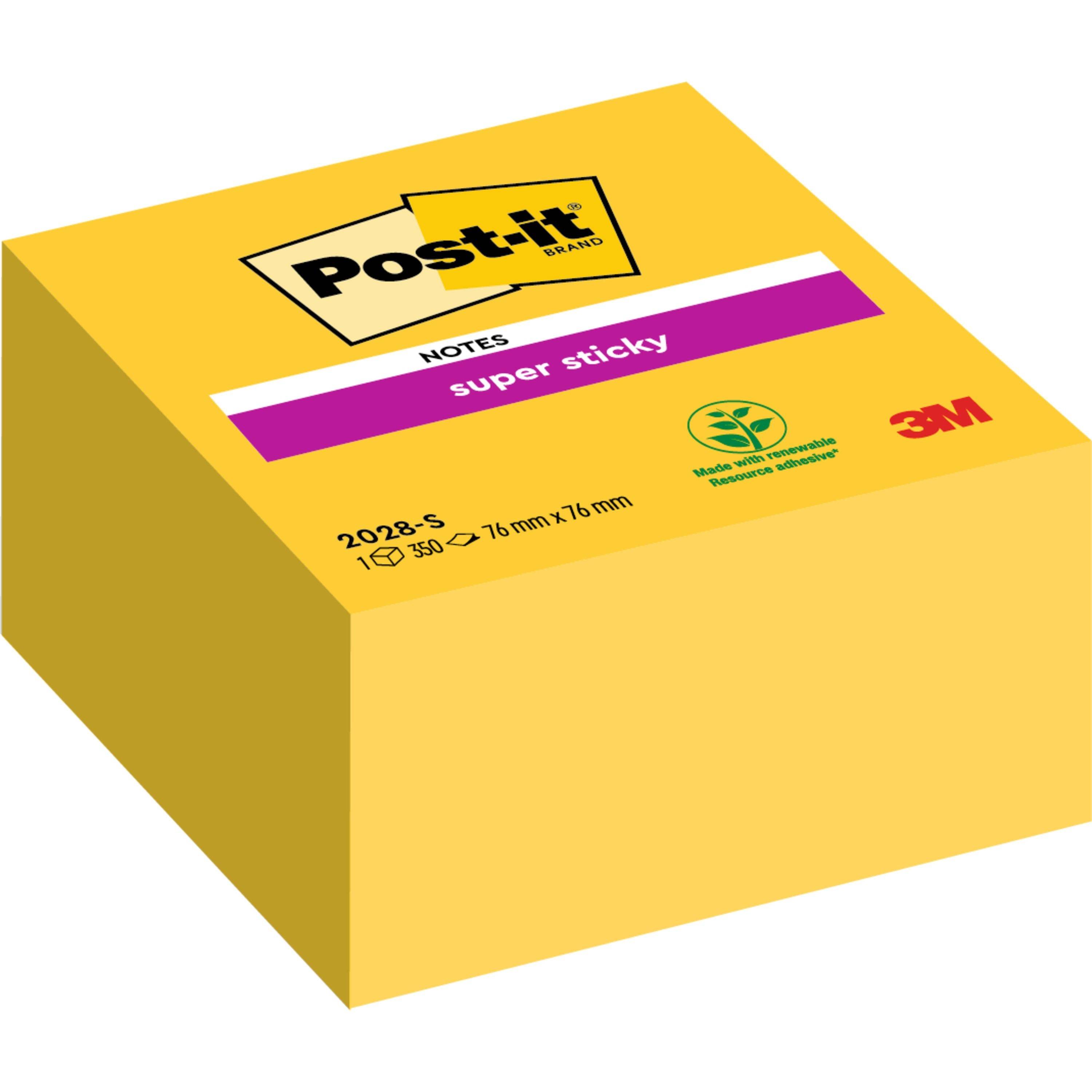 Post-it Haftnotizwürfel S-Sticky 2028-S 76x76mm gelb 350Blatt-6