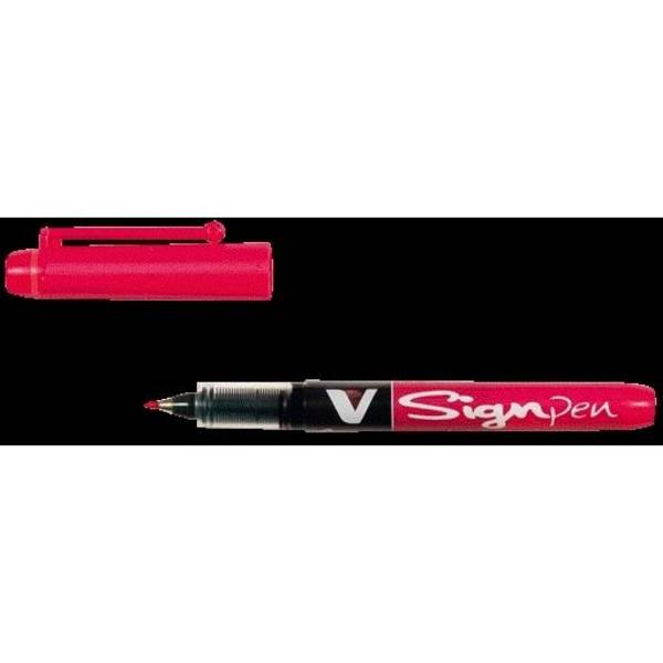 Pilot V-Sign, Stick Pen, Rot, Rot, 0,6 mm, 0,6 mm, Medium