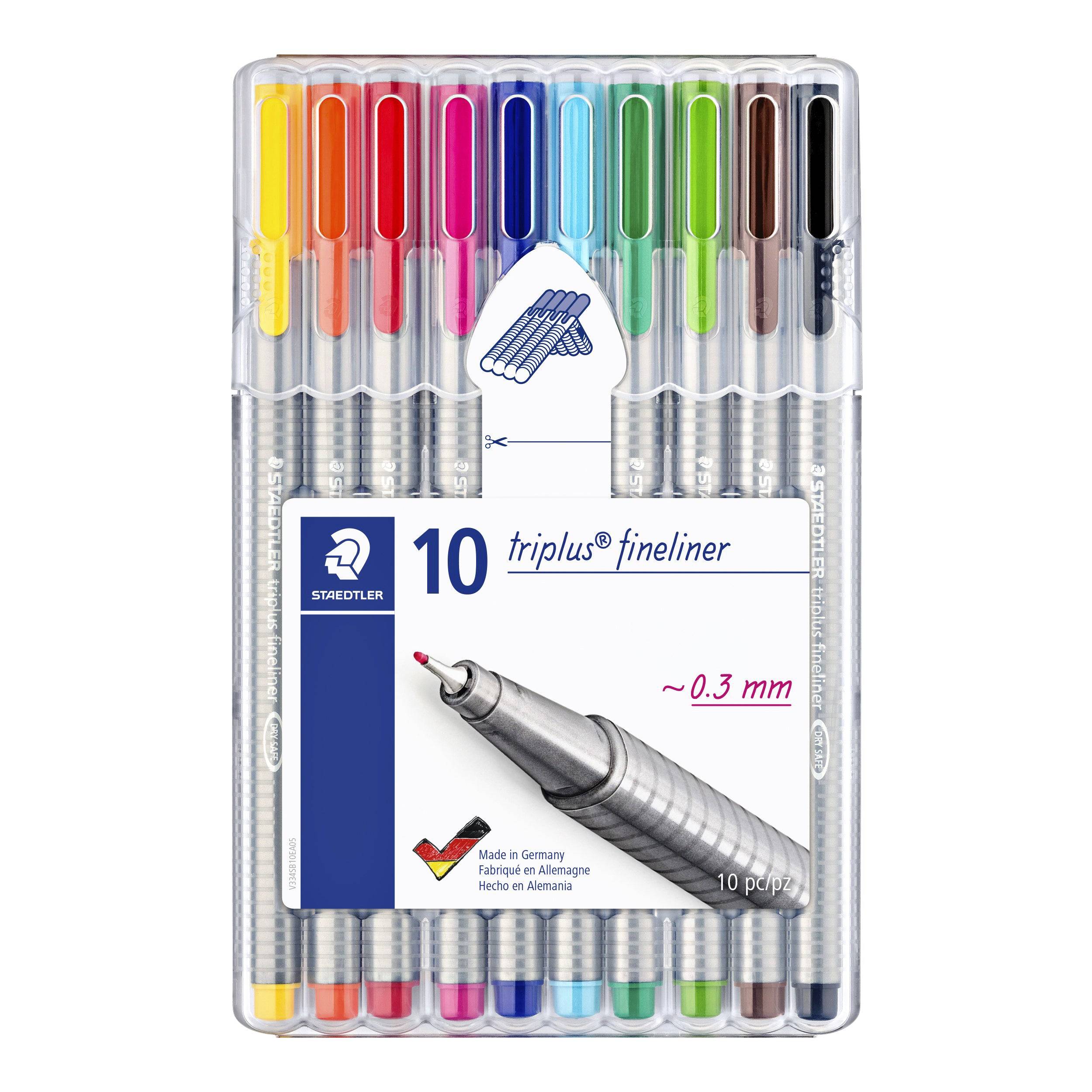 STAEDTLER triplus - Fineliner - wasserbasierte Tinte - 0.3 mm - extrafein (Packung mit 10)-6