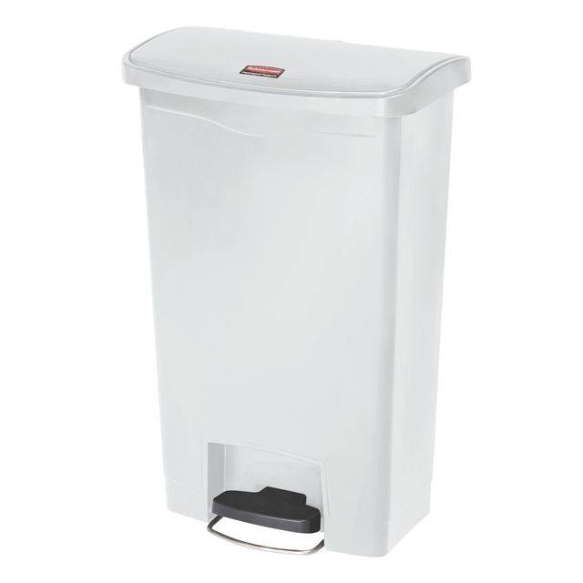 Tretabfalleimer Slim Jim Kunststoff 50l weiß-3