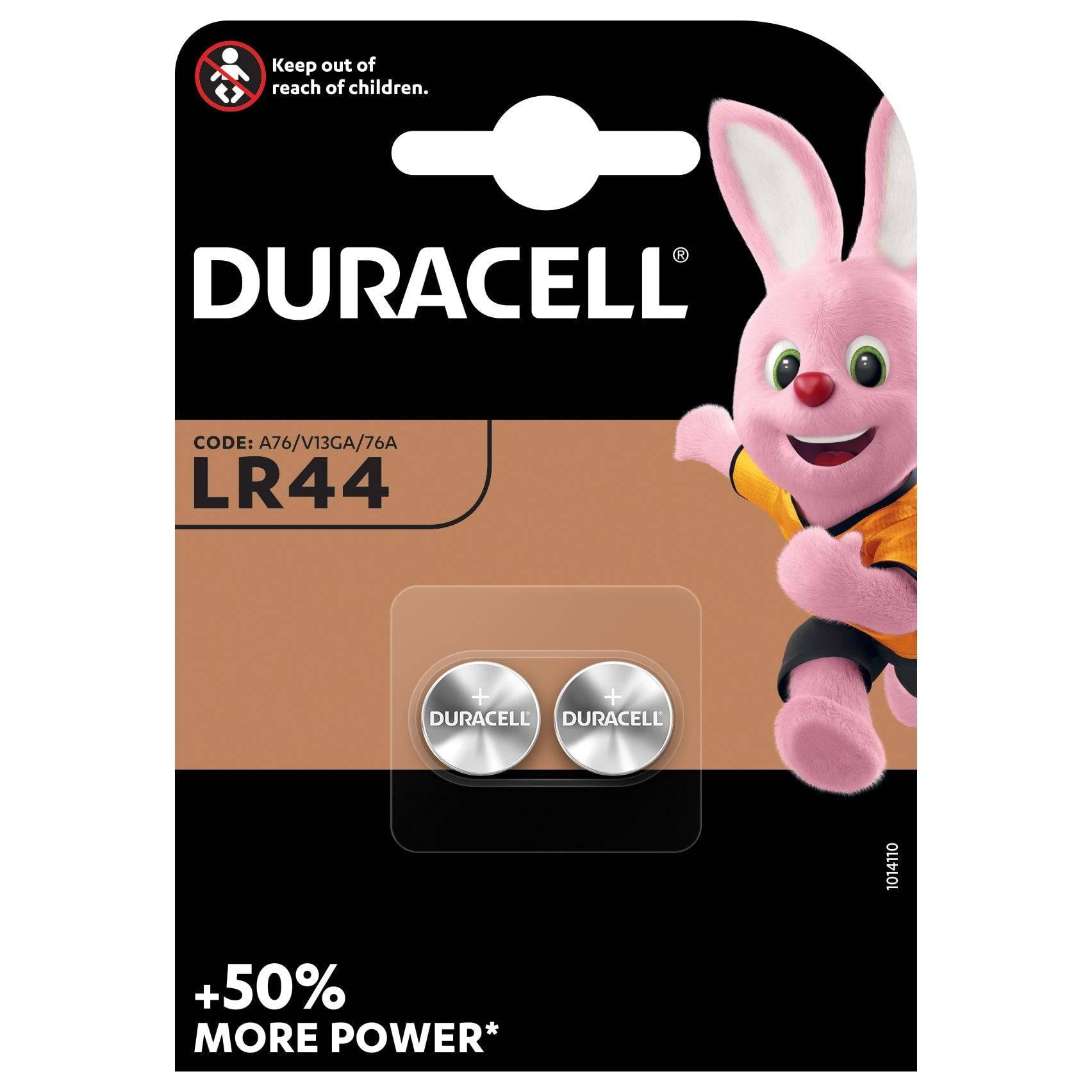 Hückmann Duracell Alkaline-Kn.zelle LR44 1,5V/105mAh 101797 (VE2) 1,5 V, 105 mAh, 5,4 mm, 11,6-4
