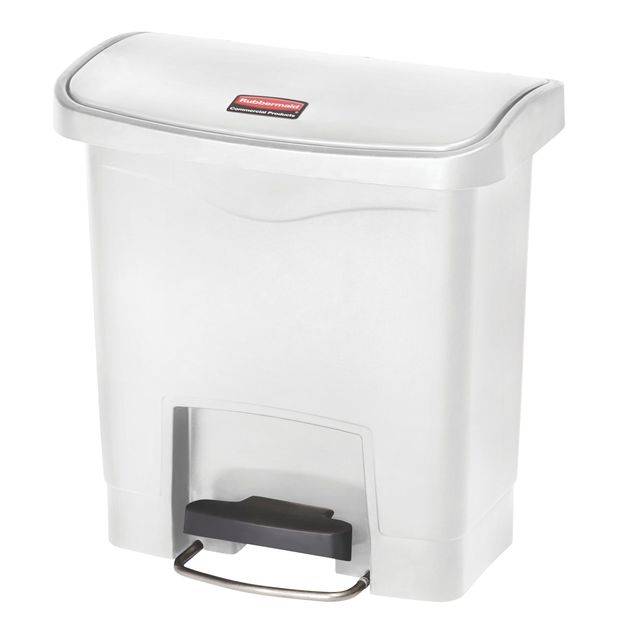 Tretabfalleimer Slim Jim Kunststoff 15l weiß-3