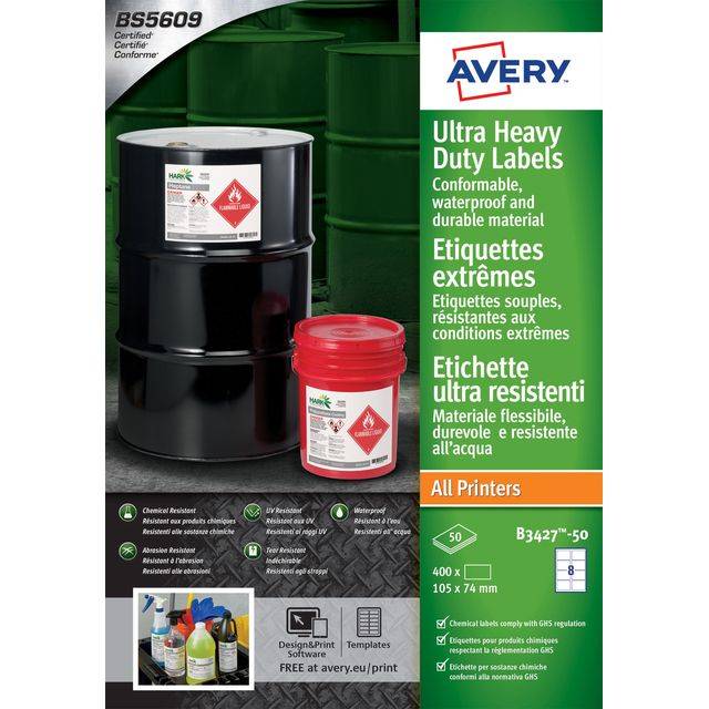 AVERY Etiquettes extrêmes, polyéthylène, 105 x 74 mm-1