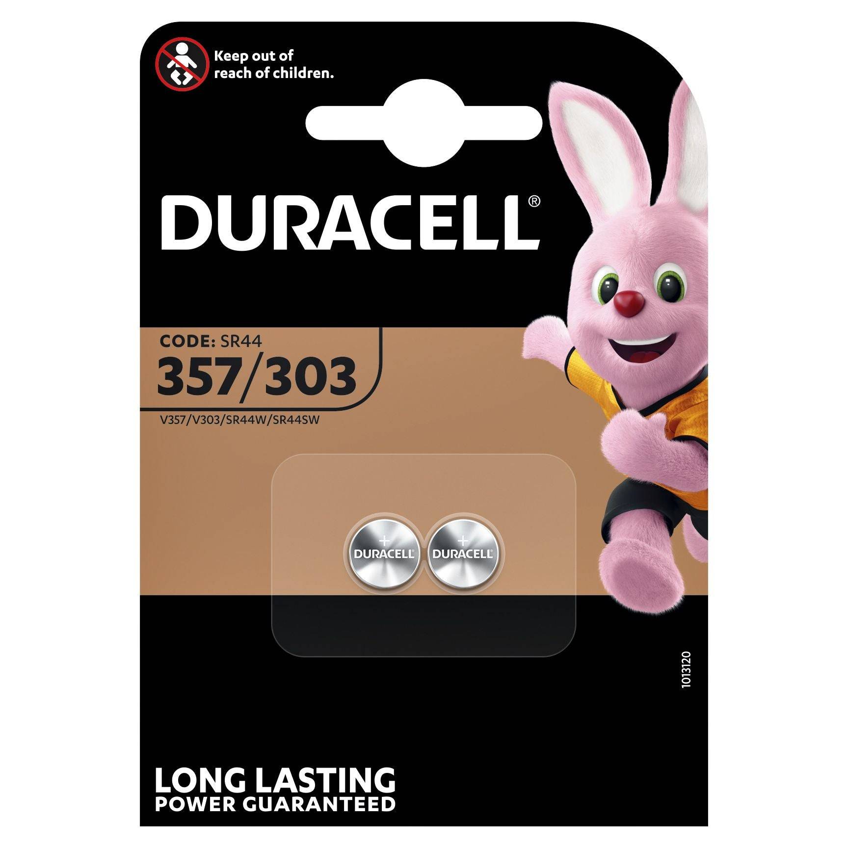 Duracell Uhrenbatterie 357/303 SR44 / SR1154 2er Blister-2