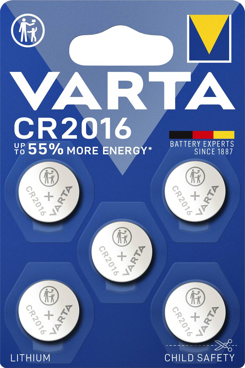 Varta Professional - Batterie 5 x CR2016 - Li-3