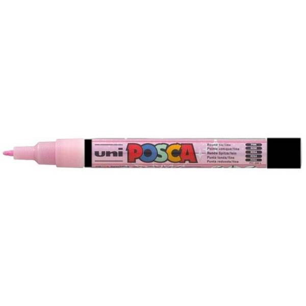 Fasermaler Uni Posca PC-3M 0,9-1,3mm Glitter rosa