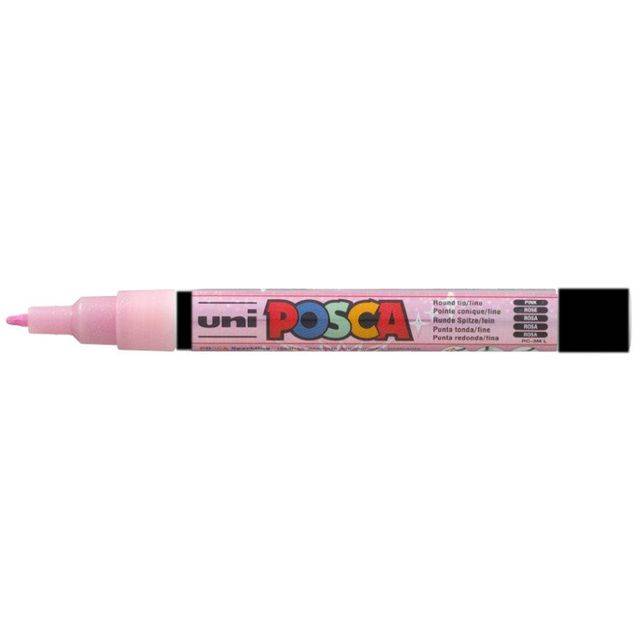 Fasermaler Uni Posca PC-3M 0,9-1,3mm Glitter rosa-0