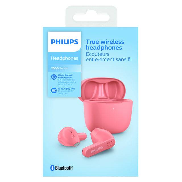 2000 series TAT2236PK, Wireless, Call/Music, 20 - 20000 Hz, 36 g, Headphones, Pink