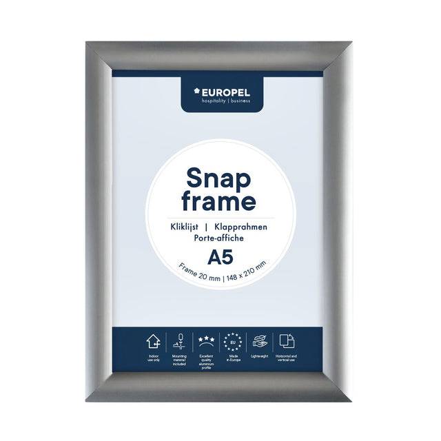 EUROPEL Plakatrahmen Premium, DIN A5, 25 mm, silber eloxiert-0