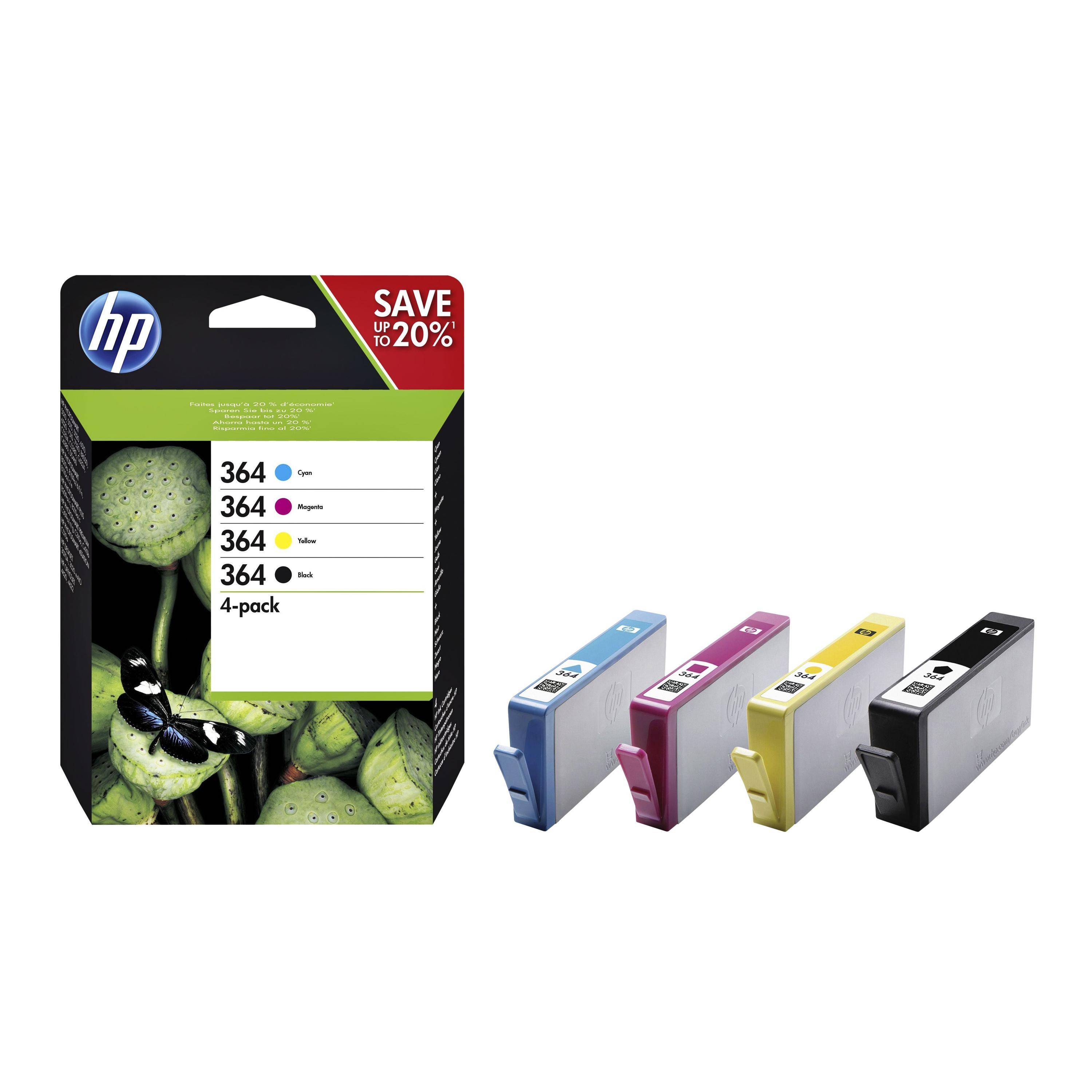 HP 364 - 4er-Pack - Schwarz, Gelb, Cyan, Magenta-5
