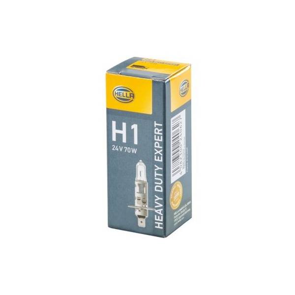 Glühlampe Hauptscheinwerfer 24 V 70 W H1 P14.5s glasklar HELLA für u.a. MB AROCS