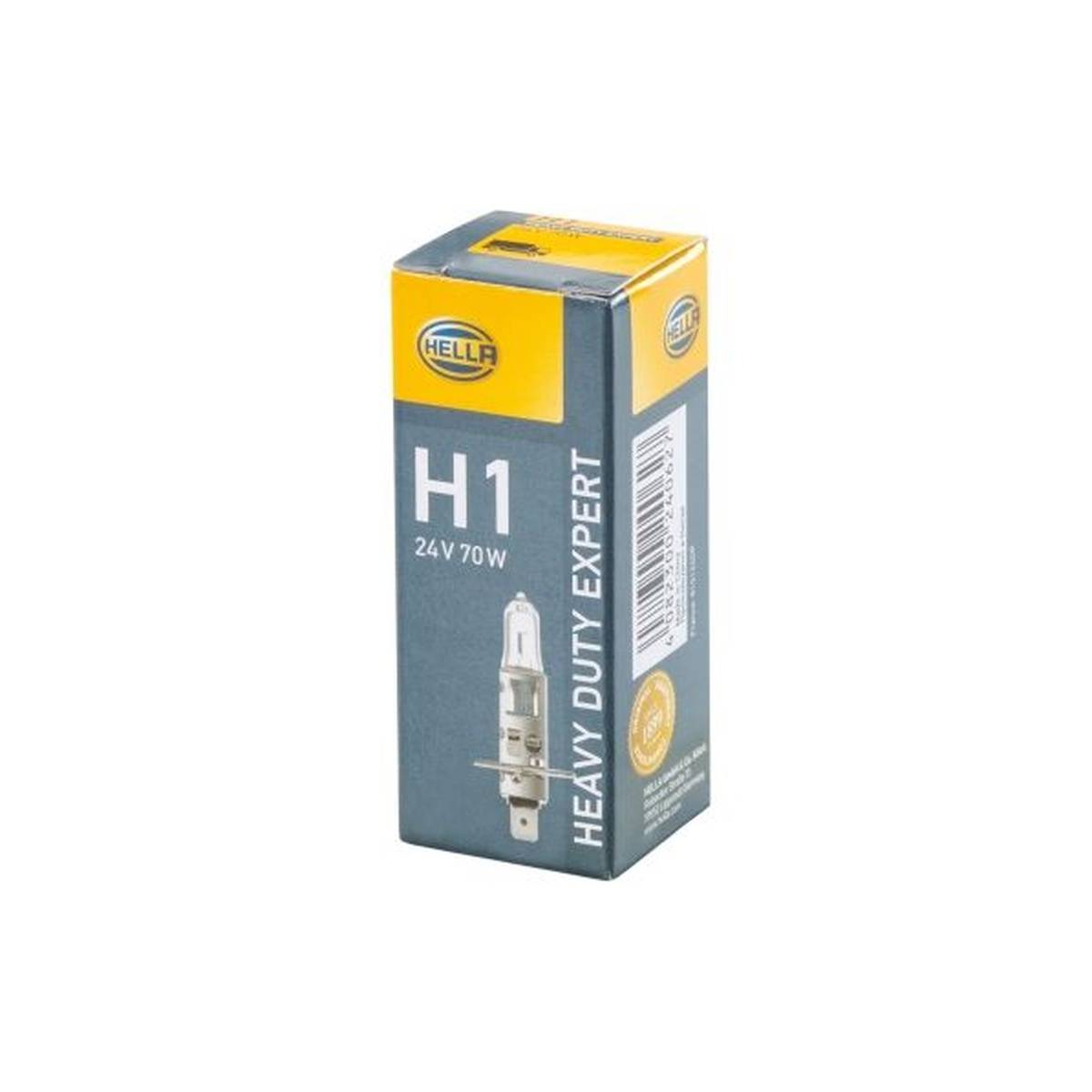Glühlampe Hauptscheinwerfer 24 V 70 W H1 P14.5s glasklar HELLA für u.a. MB AROCS-0