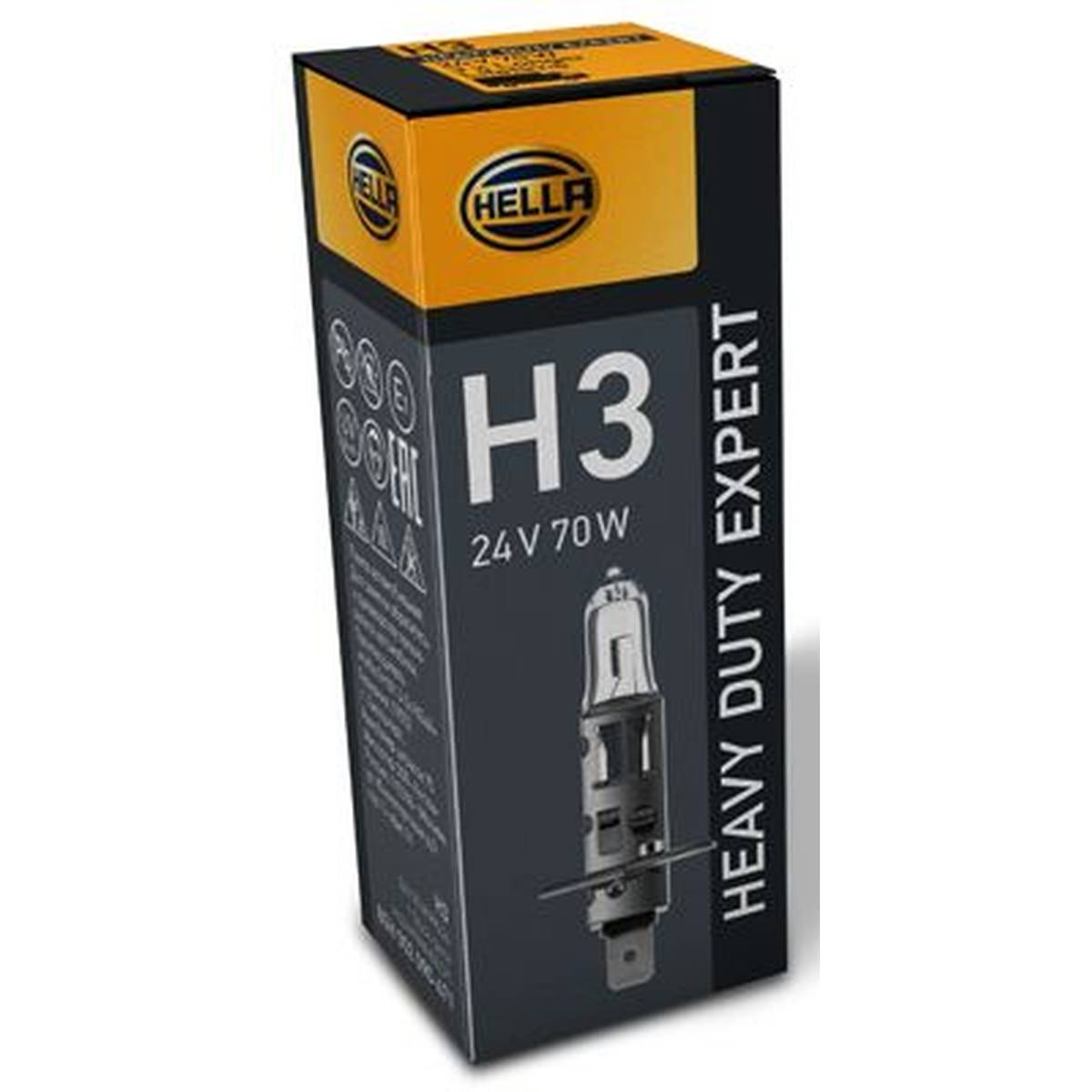 Glühlampe Hauptscheinwerfer 24 V 70 W H3 PK22s glasklar HELLA für u.a. MAN F2000-0