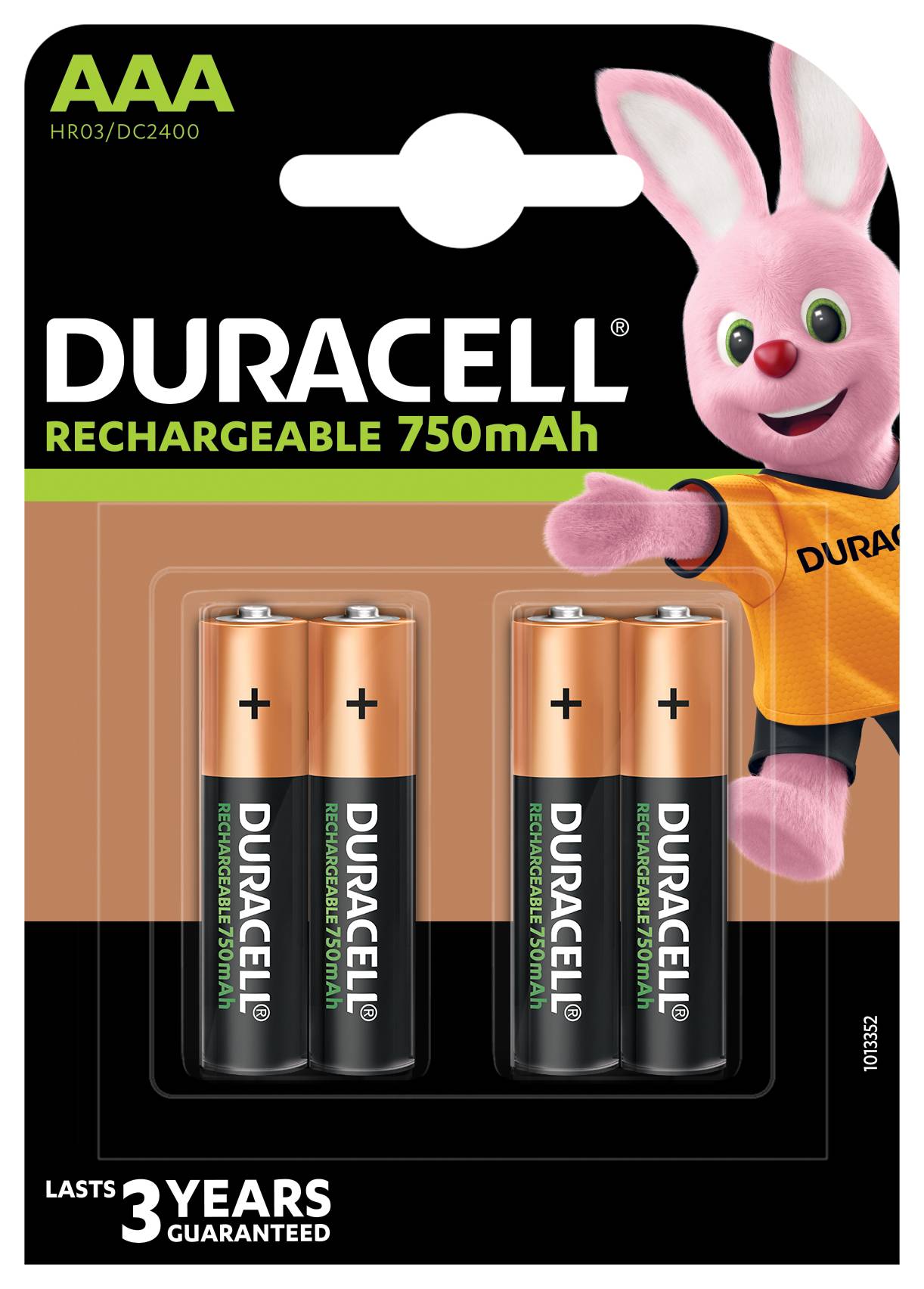 Duracell Akku NiMH, Micro, AAA, HR03, 1.2V/750mAh Rechargeable, Pre-charged, Retail Blister (4-Pack)-3