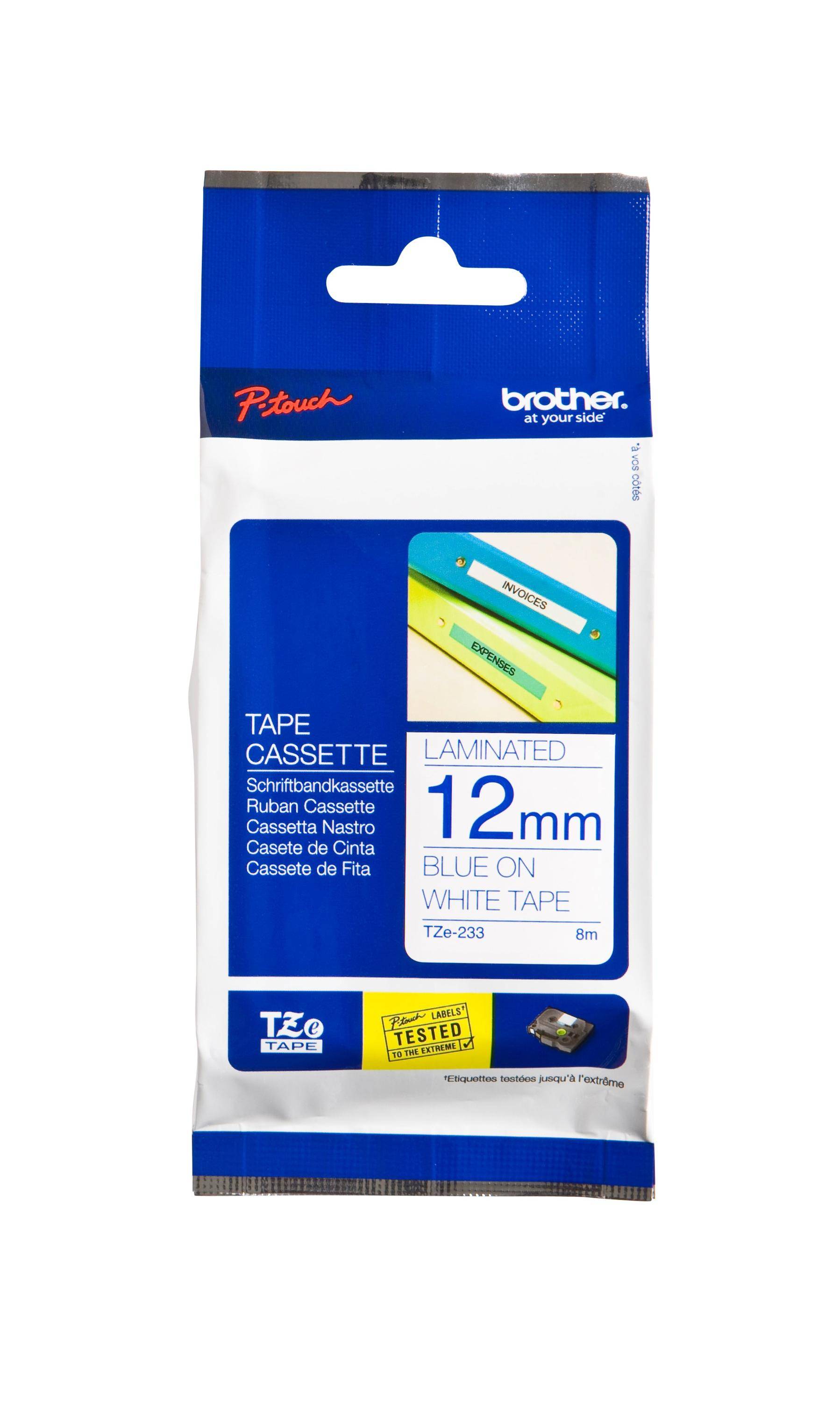 Brother Rolle (1,2 cm) 1 Kassette(n) laminiertes Band-3