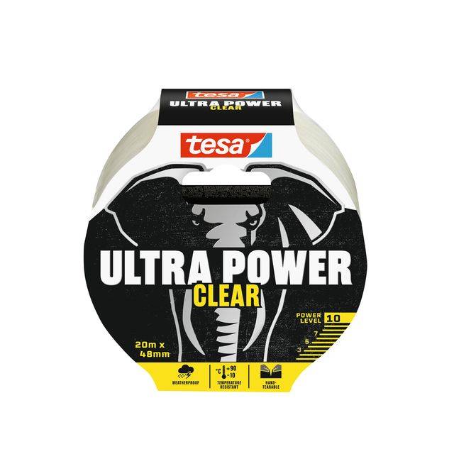 TESA - Gewebeband Ultra Power Clear 20 m x 48 mm-3