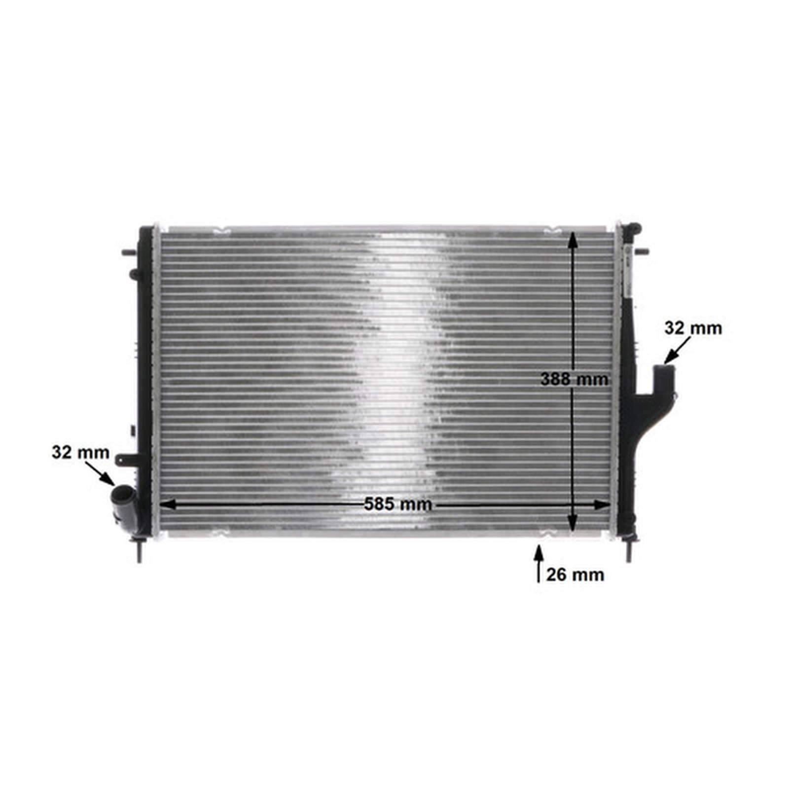 Kühler Motor Kühlrippen gelötet 585 mm - 412 mm MAHLE für u.a. DACIA LOGAN-0