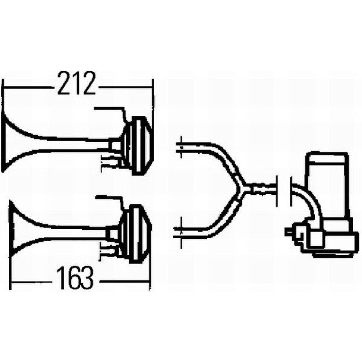 Fanfare 12 V 240 W 118 dBA HELLA Aftermarket-Expertise passend für u.a. FORD-1
