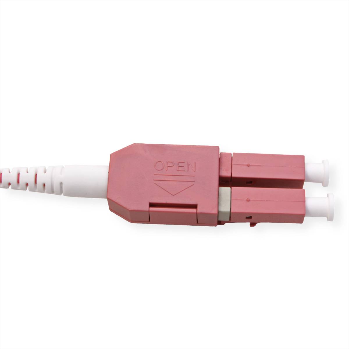 ROLINE LWL-Kabel duplex 50/125µm OM4, LC/LC, LSOH, UNIBOOT, violett, 1 m-2