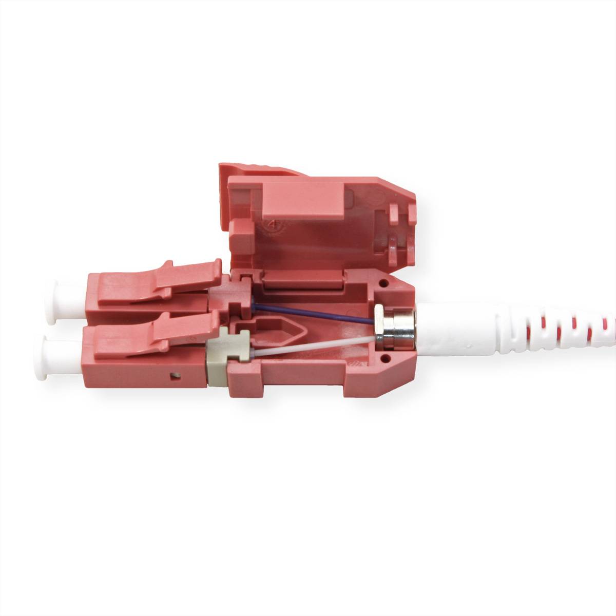 ROLINE LWL-Kabel duplex 50/125µm OM4, LC/LC, LSOH, UNIBOOT, violett, 1 m-3