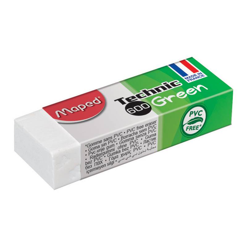 Maped Kunststoff-Radierer Technic 600 Green, weiß-0