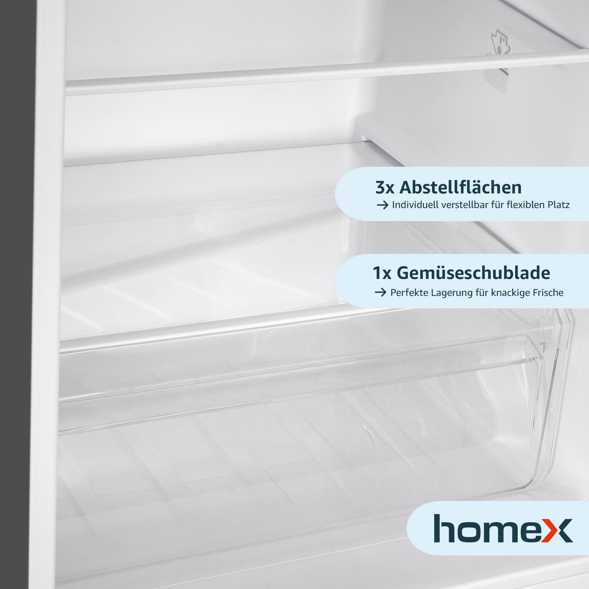 homeX Kühlschrank mit Gefrierfach | Kühl-Gefrierkombination freistehend | 173 Liter Nutzinhalt | CFS1110-S silber-4