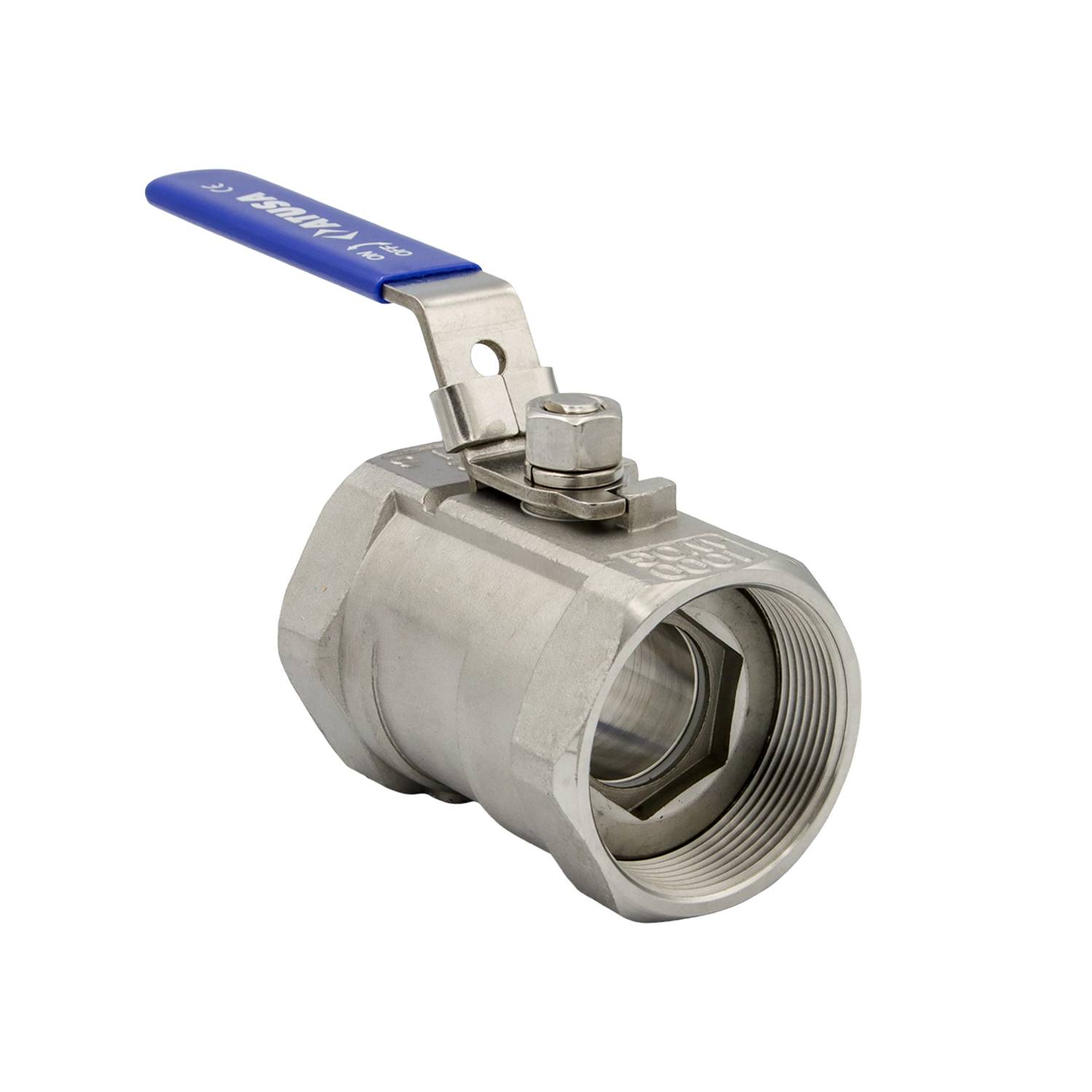 Edelstahl Kugelhahn 1/2 Zoll DN15 1-tlg Absperrhahn Kugelventil Absperrventil-0