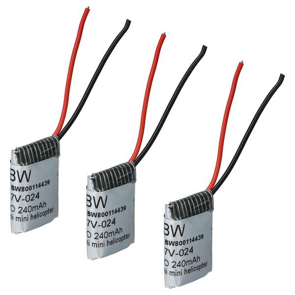 vhbw 3x Akku kompatibel mit Syma S107G | S108G Drohne Multicopter Quadrocopter (240 mAh, 3,7 V, Li-Ion)