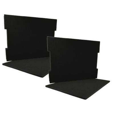 vhbw 2x Schaumstoffeinlage kompatibel mit Bosch L-Boxx 102 Werkzeugkoffer | vorperforierter Schaumstoff Schwarz-0