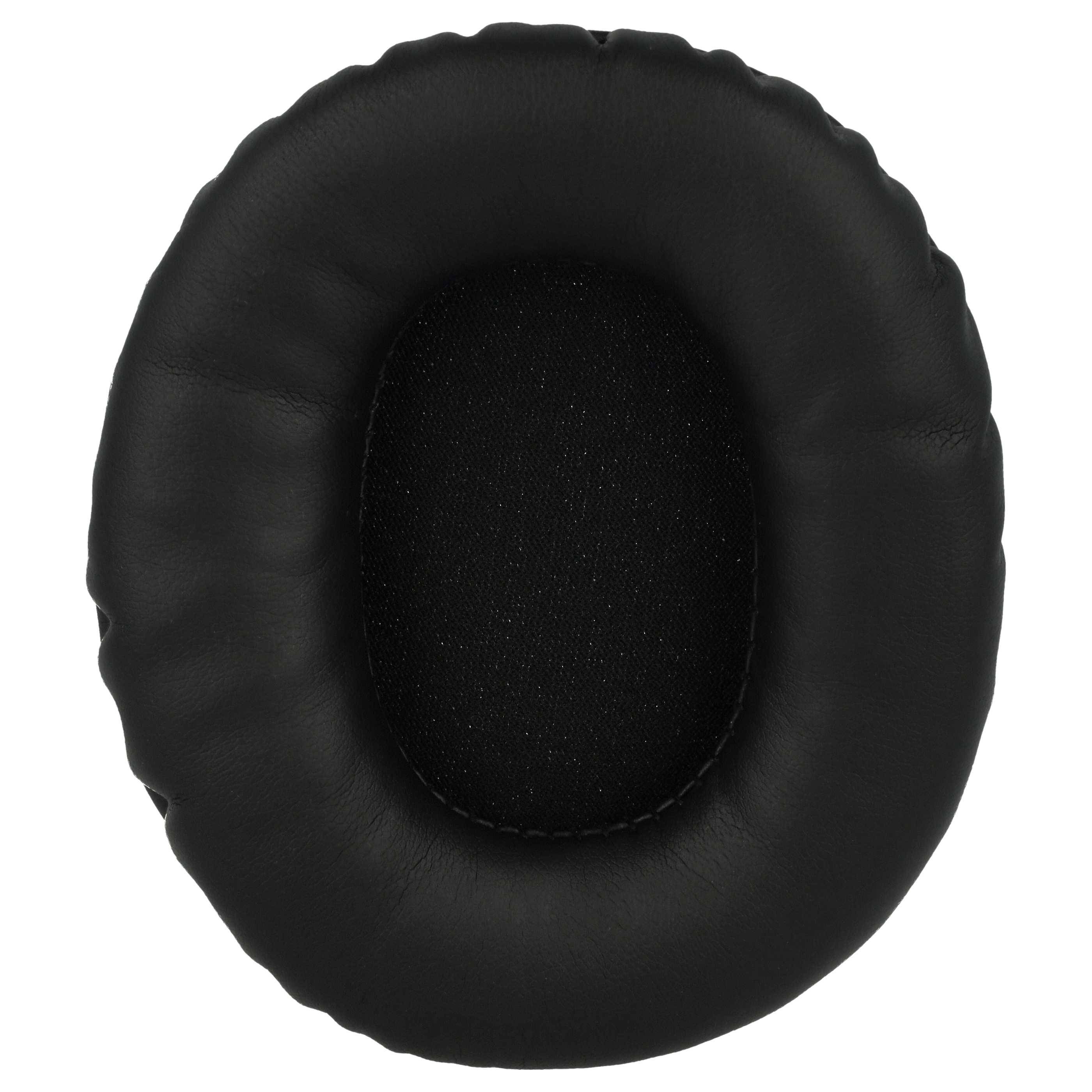 vhbw 2x Ohrpolster kompatibel mit Sony MDR ZX770BN Kopfhörer Headset | Schaumstoff / Kunststoff Schwarz, Glänzend-1