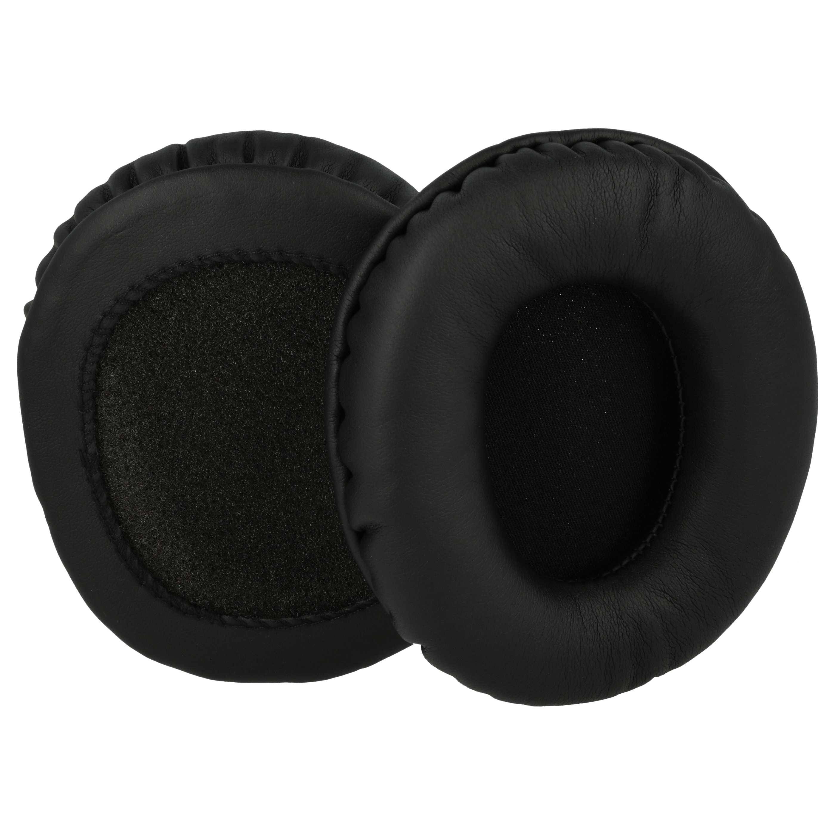 vhbw 2x Ohrpolster kompatibel mit Technics RP | HT116 Kopfhörer Headset, Schaumstoff / Kunststoff Schwarz, Glänzend-0