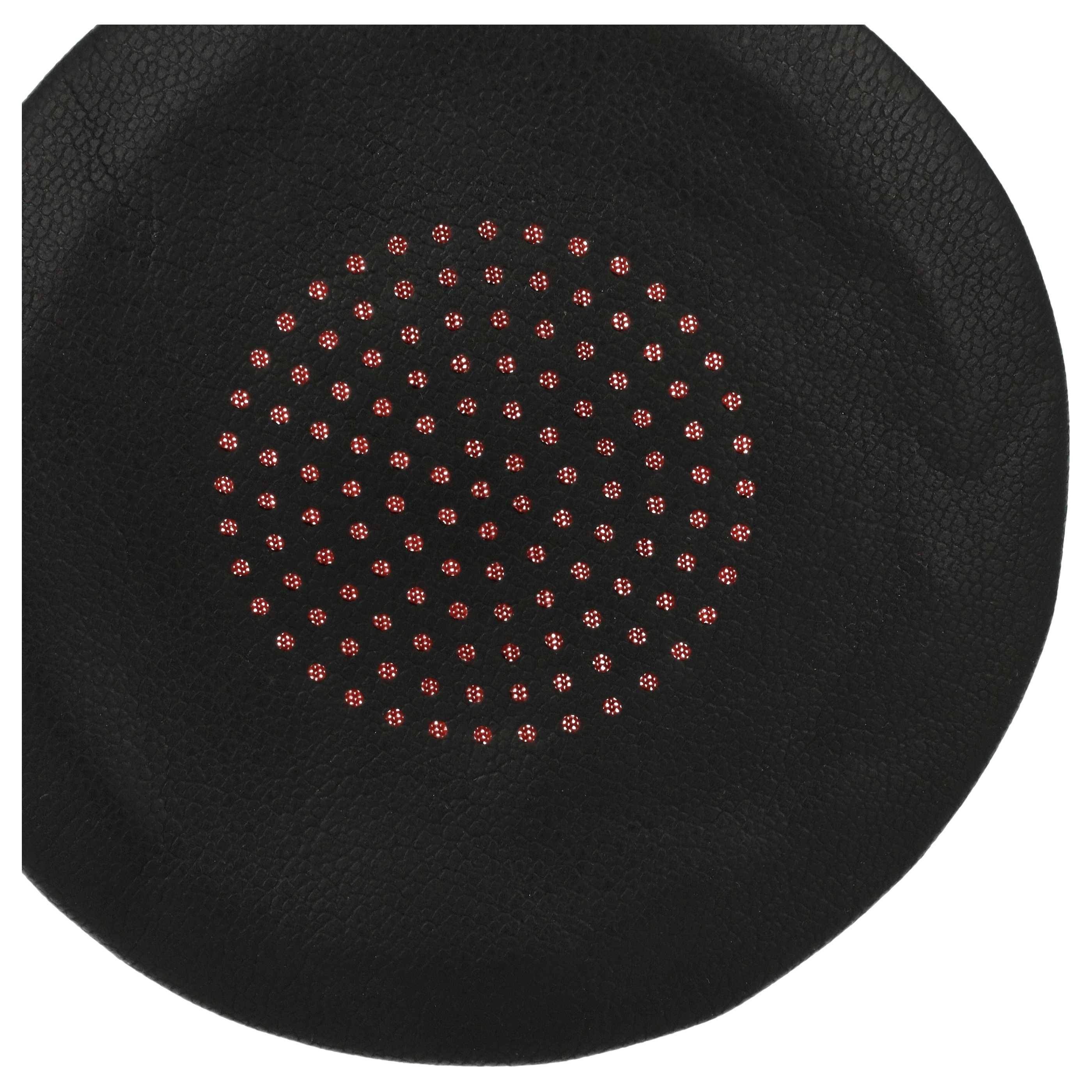 vhbw 2x Ohrpolster Ersatz für Poly 220484-01 | 0017229150553, 783R8AA für Kopfhörer Headset, Kunstfaser Rot Schwarz-4