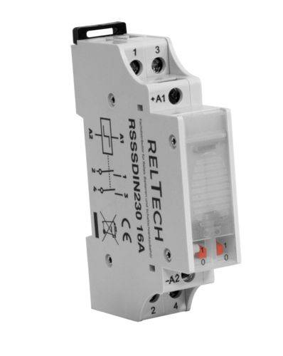 1St. Reltech RSSSDIN230 Stromstoßrelais für Hutschiene 230V 16A 2 Schließer-0