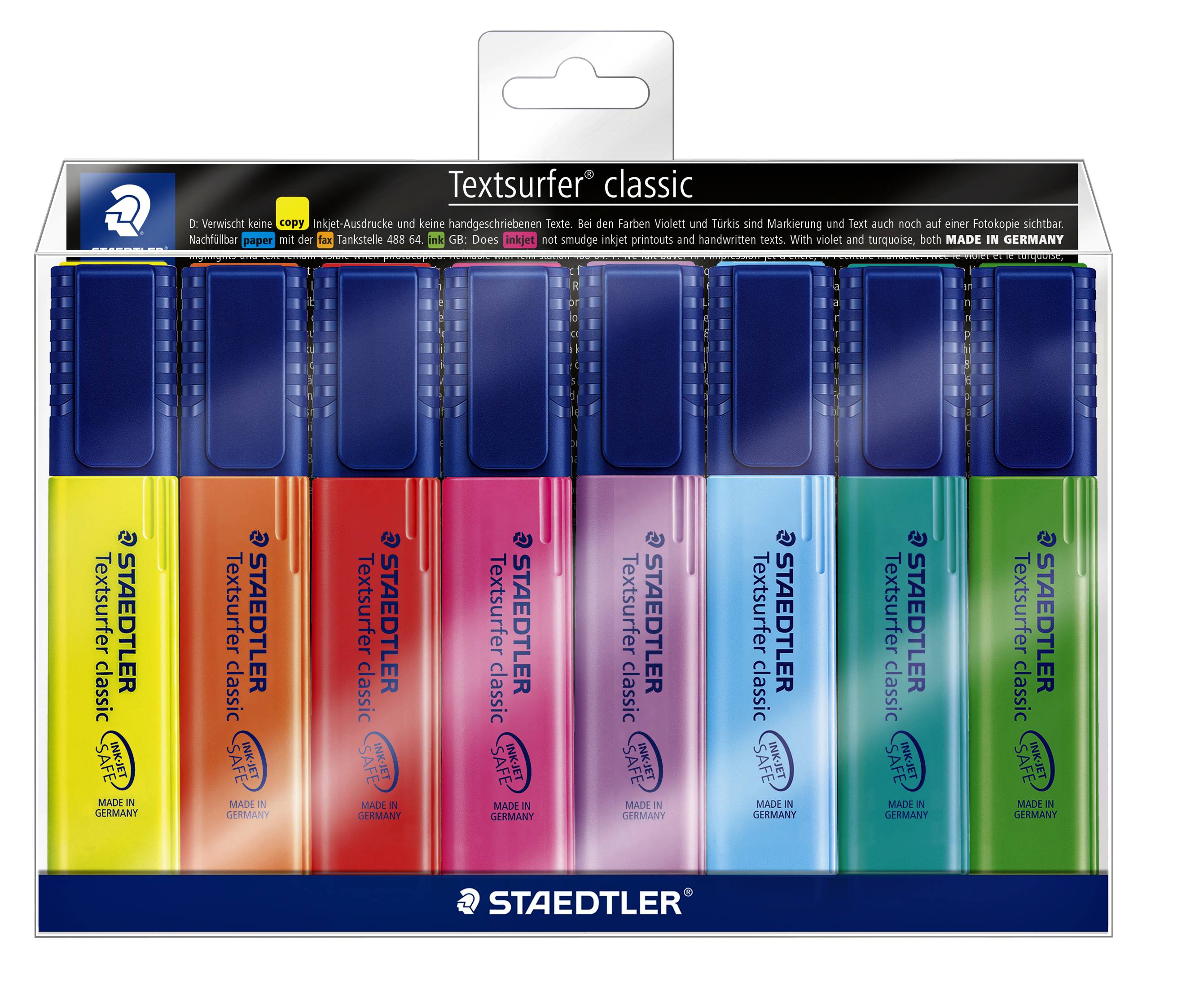 STAEDTLER Textsurfer classic - Textmarker - gemischte Farben - Pigmenttinte - 1-5 mm (Packung mit 8)-4